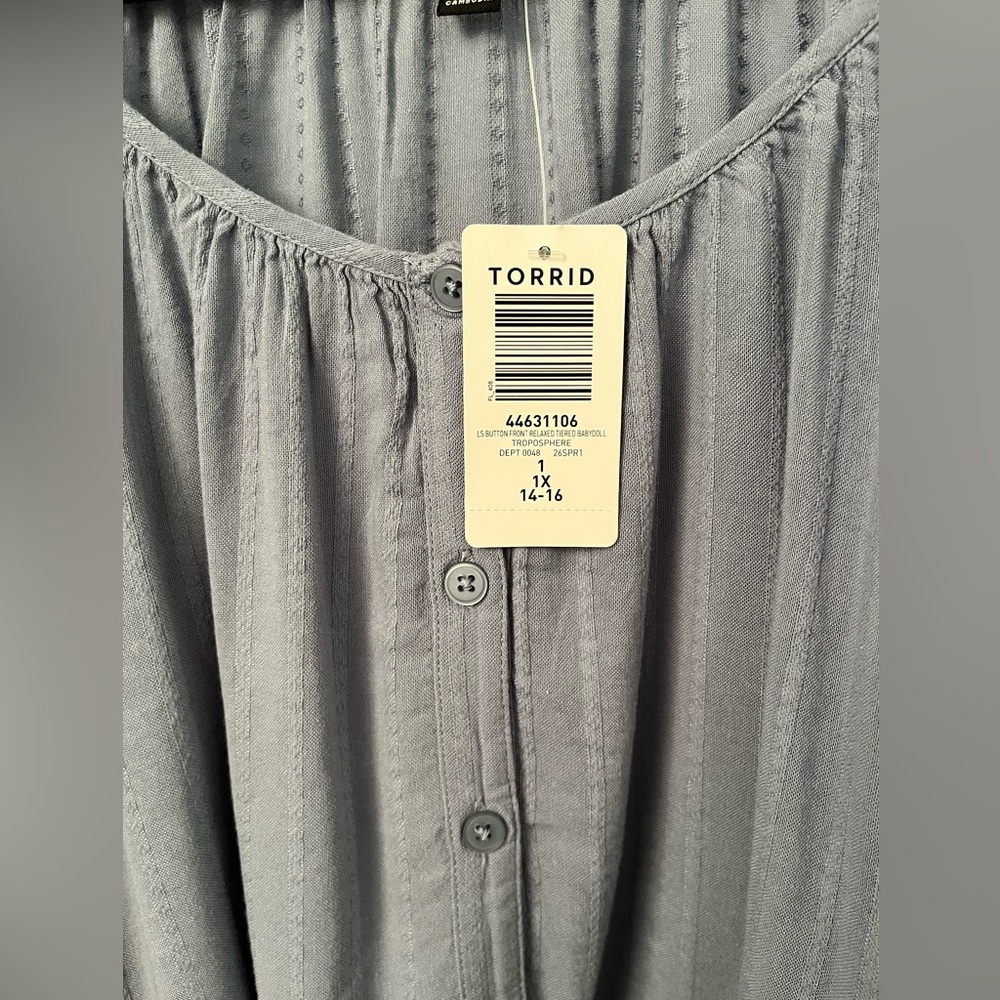 Torrid Tiered Button Babydoll Top - Picture 9 of 10